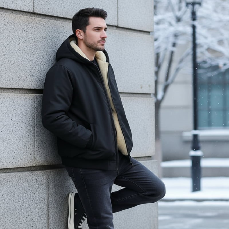 کاپشن مردانه داخل تمام خز مدل Adidas