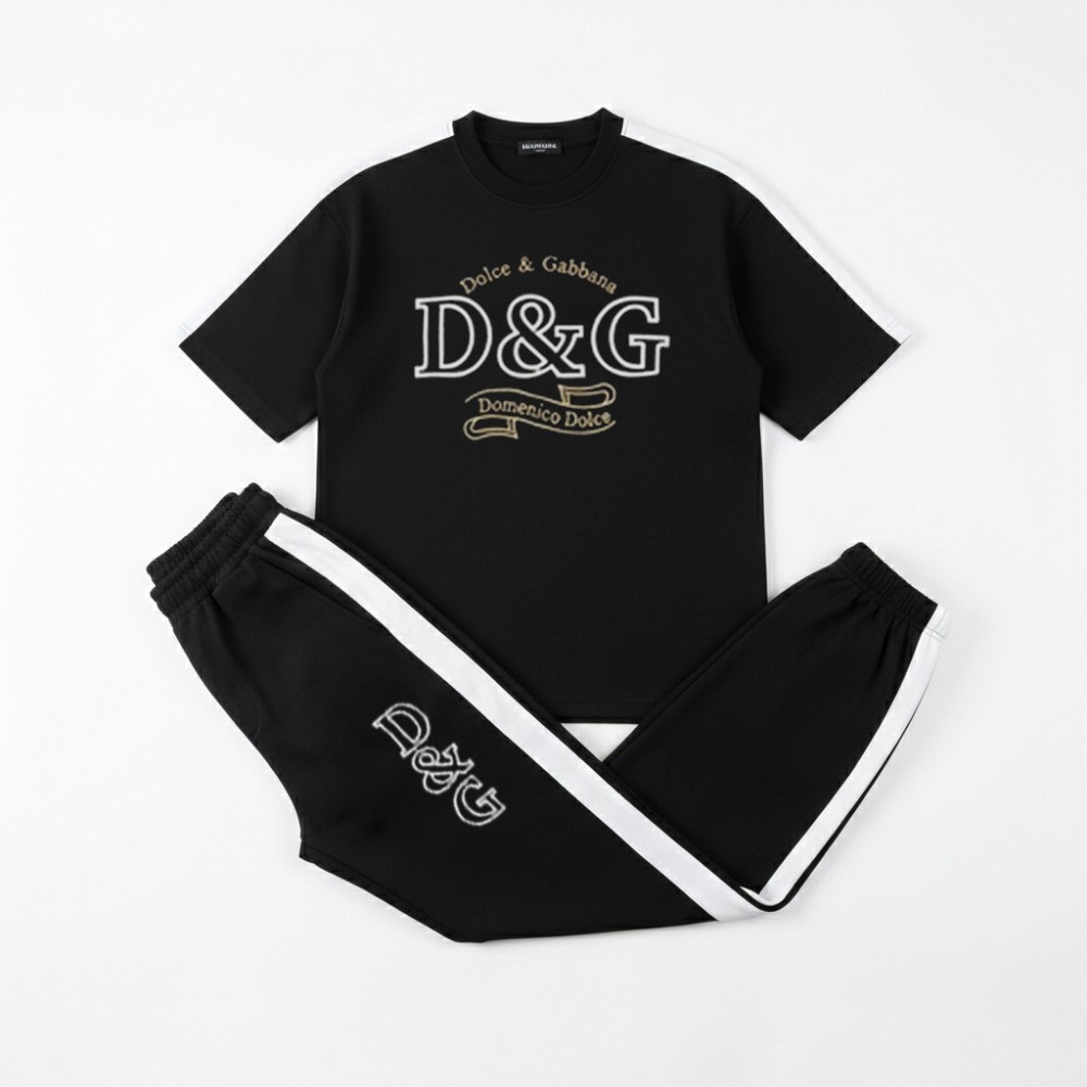 ست تیشرت و شلوار مردانه بنگال کش مدل D&G
