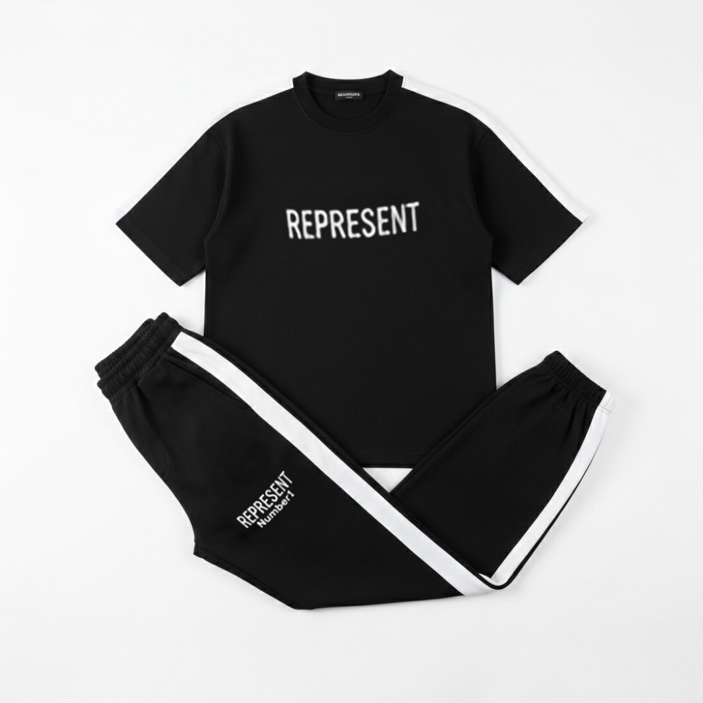 ست تیشرت و شلوار مردانه بنگال کش مدل Reprent